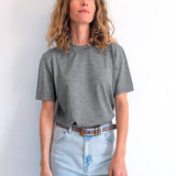 Cashmere and silk tee-shirt grey | Elio | Linnea Lund