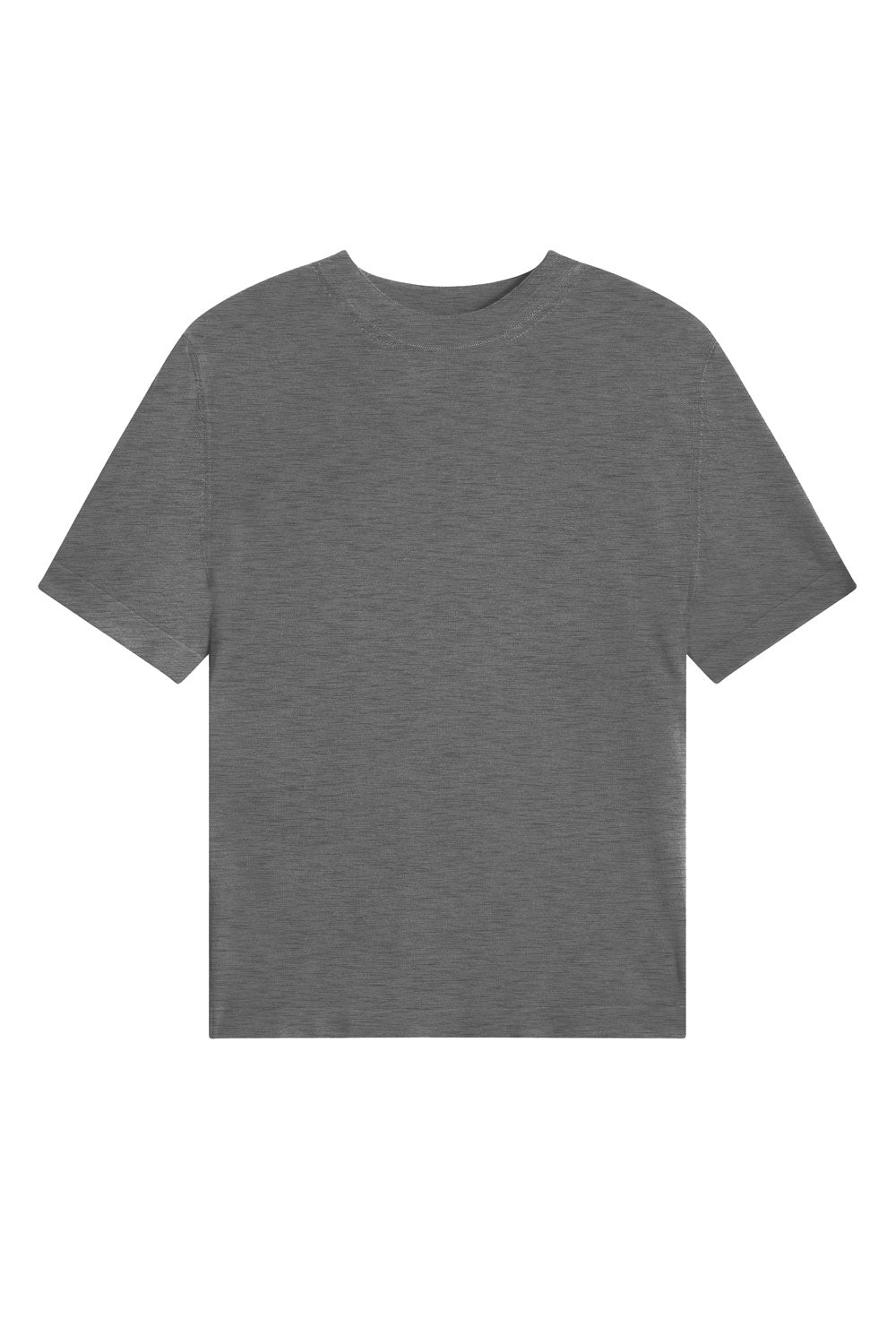 Cashmere and silk tee-shirt grey | Elio | Linnea Lund