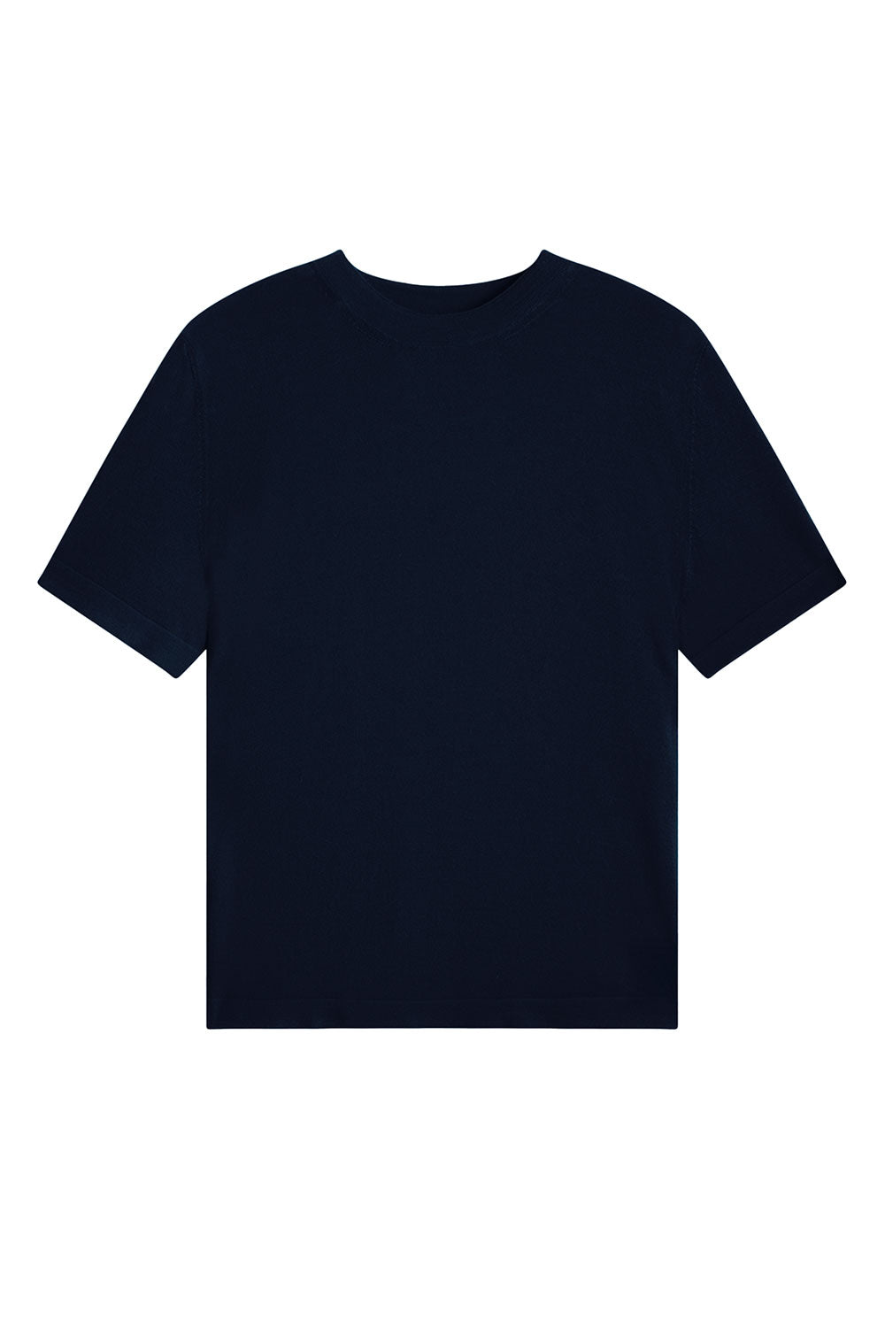 Cashmere and silk tee-shirt dark blue | Elio | Linnea Lund