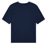 Cashmere and silk tee-shirt navy blue | Elio | Linnea Lund
