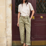 Cashmere and silk tee-shirt white | Elio | Linnea Lund