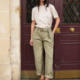 Cashmere and silk tee-shirt white | Elio | Linnea Lund
