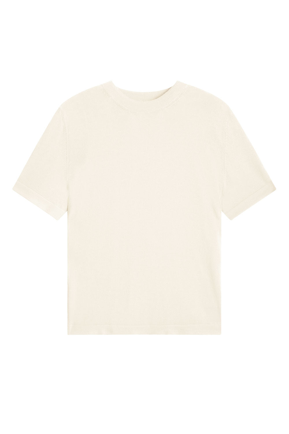 Cashmere and silk tee-shirt white | Elio | Linnea Lund