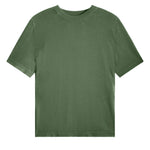 Cashmere and silk tee-shirt olive green | Elio | Linnea Lund