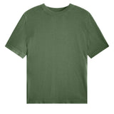 Cashmere and silk tee-shirt olive green | Elio | Linnea Lund
