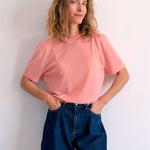 Cashmere and silk tee-shirt pink | Elio | Linnea Lund
