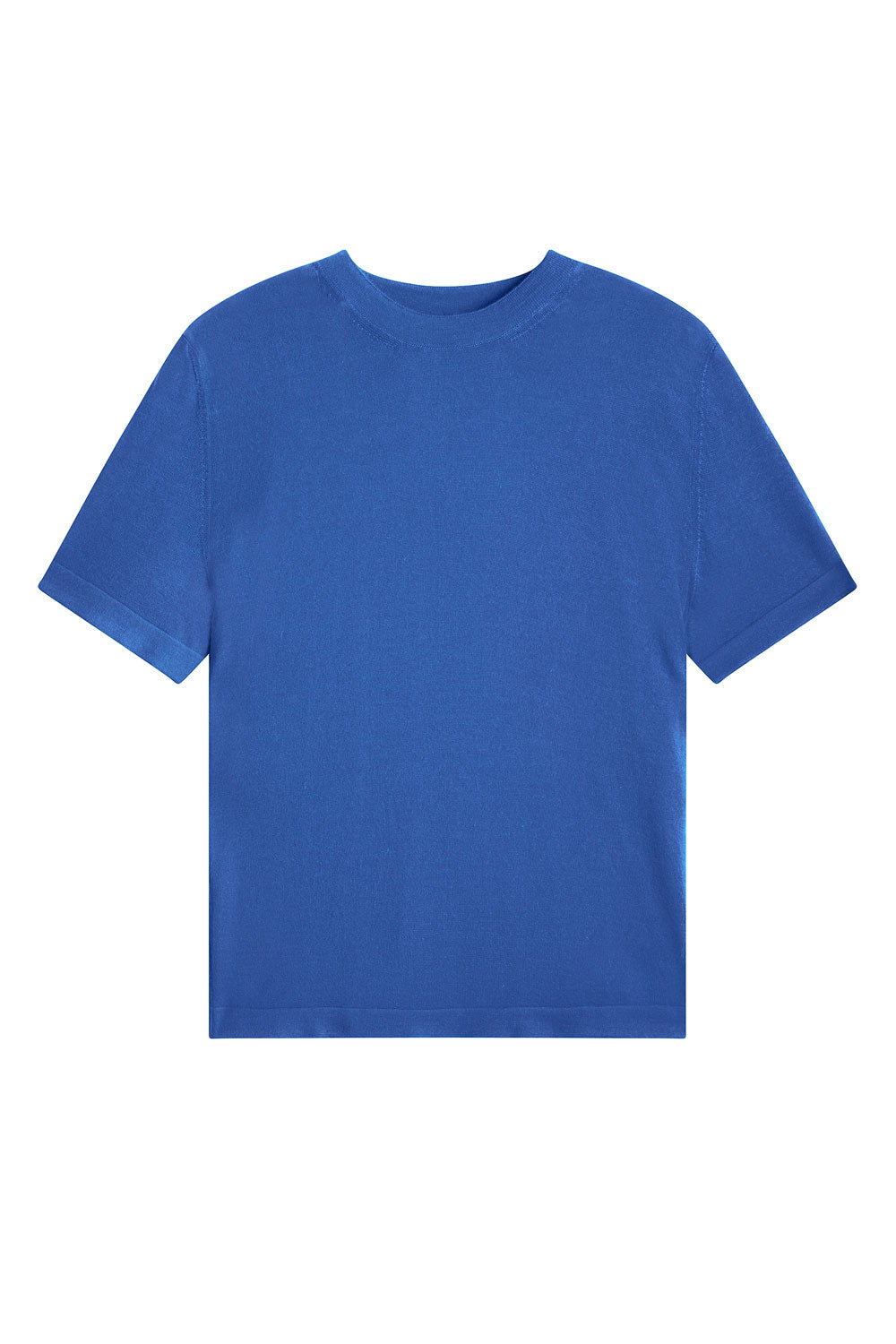 Cashmere and silk tee-shirt blue | Elio | Linnea Lund