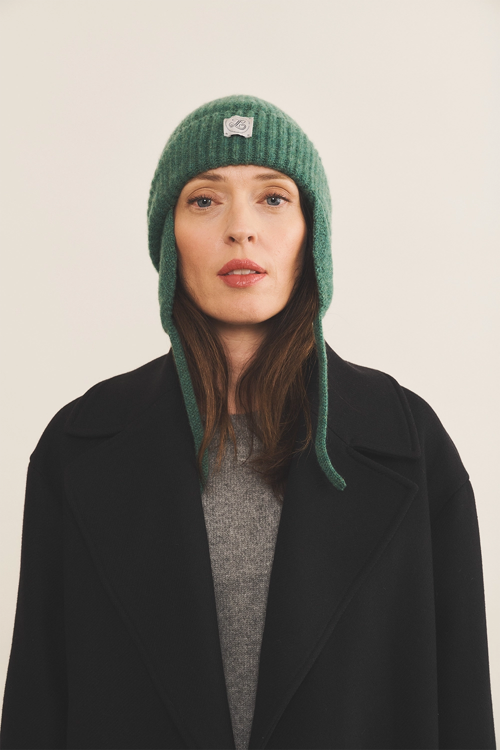 Green cashmere chapka unisex - front view | Elliott | Linnea Lund