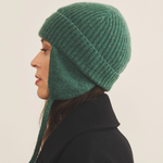 Green cashmere chapka unisex - side view | Elliott | Linnea Lund