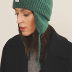 Green cashmere chapka unisex - side view | Elliott | Linnea Lund