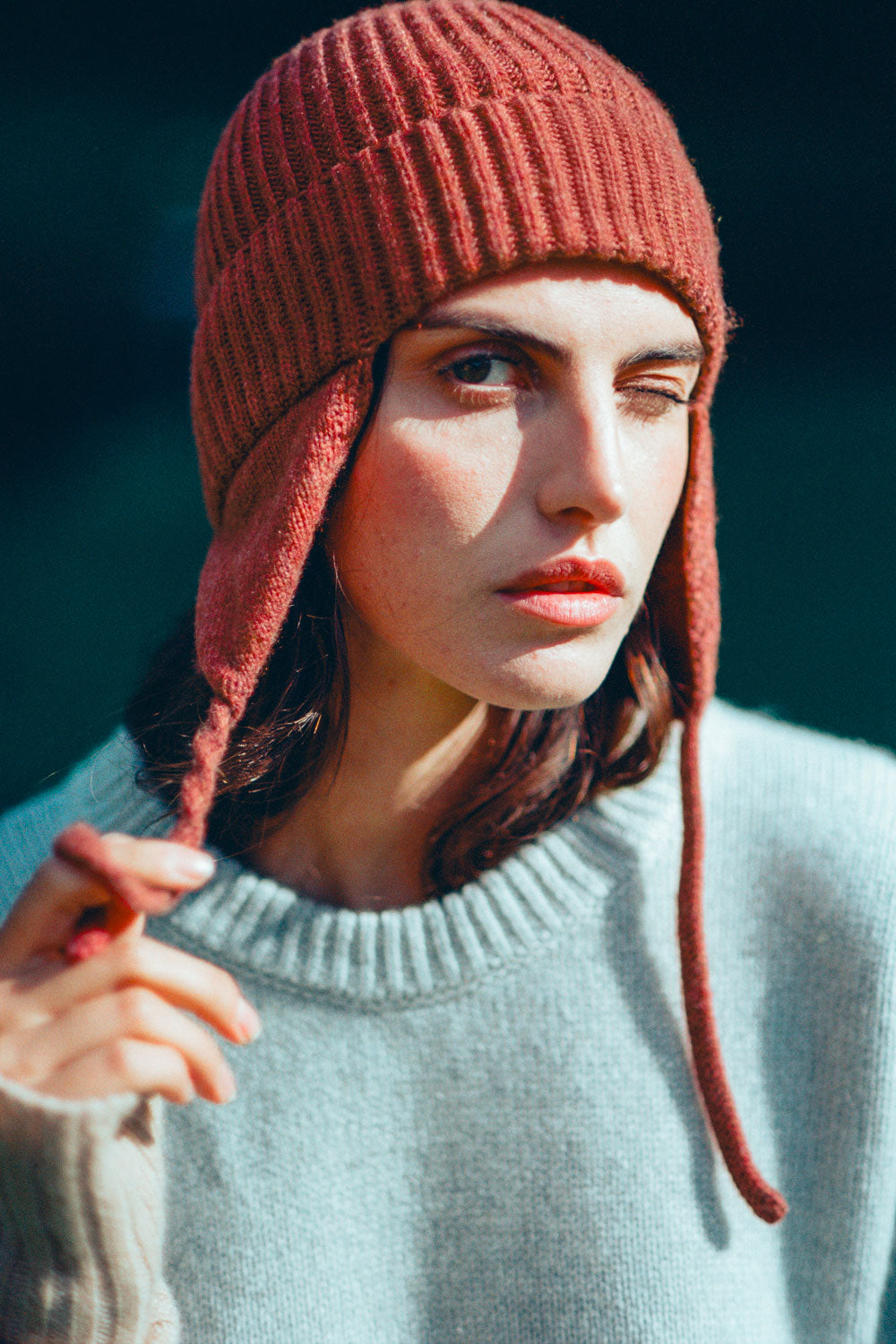 red cashmere chapka beanie | Elliott | Linnea Lund