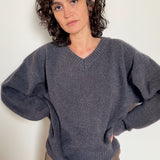 dark grey cashmere sweater women - front view | Emilie | Linnea Lund
