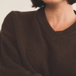 brown chocolate color cashmere sweater women - focus | Emilie | Linnea Lund