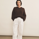 brown chocolate color cashmere sweater women - look | Emilie | Linnea Lund