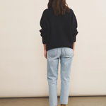 navy blue color cashmere sweater women - back view | Emilie | Linnea Lund