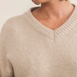 beige color cashmere sweater women - focus | Emilie | Linnea Lund