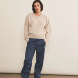 beige color cashmere sweater women - look | Emilie | Linnea Lund