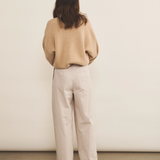 sand beige cashmere sweater women - back view | Emilie | Linnea Lund