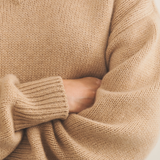 sand beige cashmere sweater women - focus | Emilie | Linnea Lund