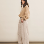 sand beige cashmere sweater women - side view | Emilie | Linnea Lund