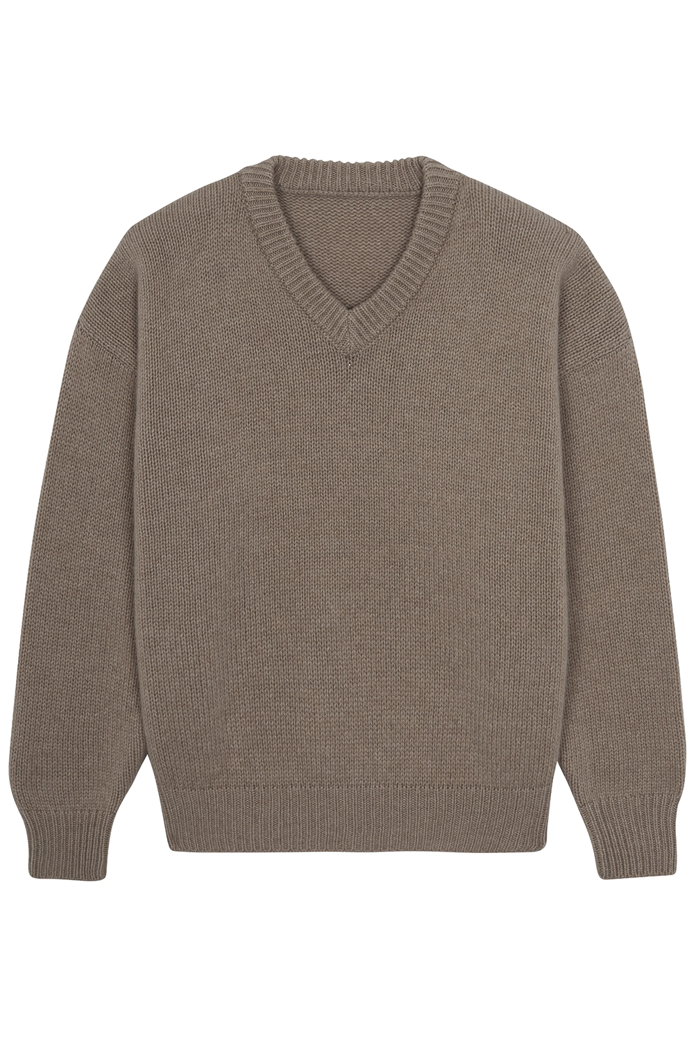 taupe color cashmere sweater women - packshot | Emilie | Linnea Lund