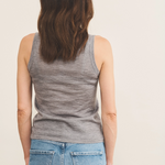 Grey cashmere top women - back view | Emma | Linnea Lund