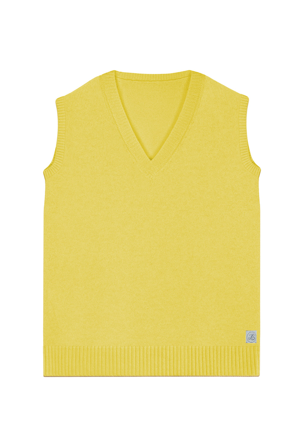 flash yellow cashmere sleeveless sweater men | Erik | Linnea Lund