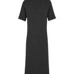 Short-sleeve cashmere long dress anthracite | Filippa | Linnea Lund