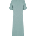 Short-sleeve cashmere long dress aqua blue | Filippa | Linnea Lund