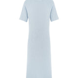 Short-sleeve cashmere long dress light blue | Filippa | Linnea Lund