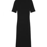 Short-sleeve cashmere long dress black | Filippa | Linnea Lund