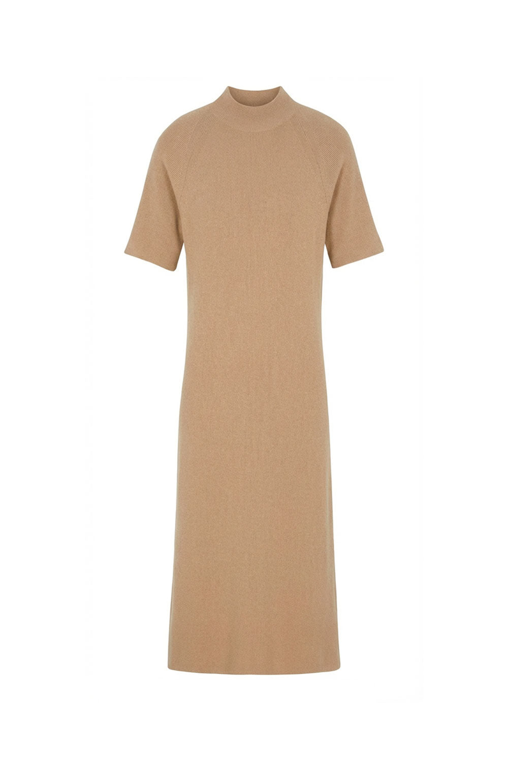 Short-sleeve cashmere long dress camel | Filippa | Linnea Lund
