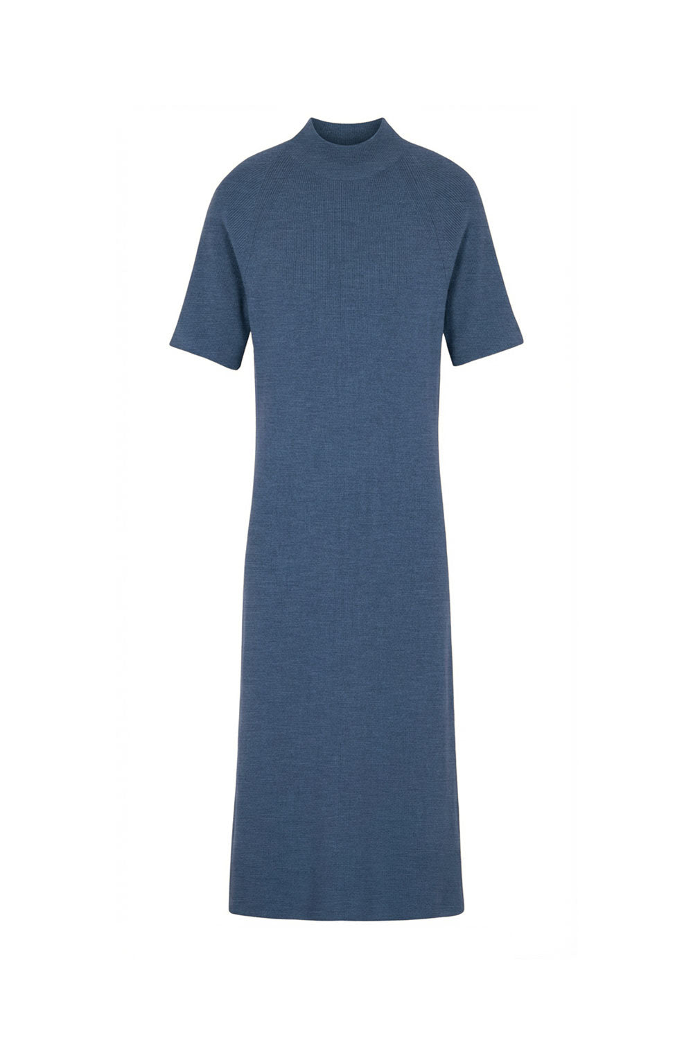 Short-sleeve cashmere long dress blue denim | Filippa | Linnea Lund