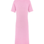 Short-sleeve cashmere long dress pink | Filippa | Linnea Lund
