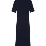 Short-sleeve cashmere long dress midnight blue | Filippa | Linnea Lund
