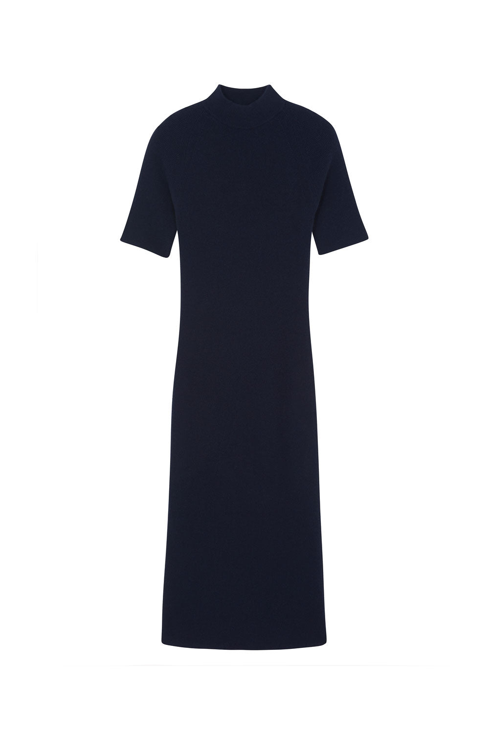 Short-sleeve cashmere long dress midnight blue | Filippa | Linnea Lund