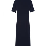 Short-sleeve cashmere long dress midnight blue | Filippa | Linnea Lund