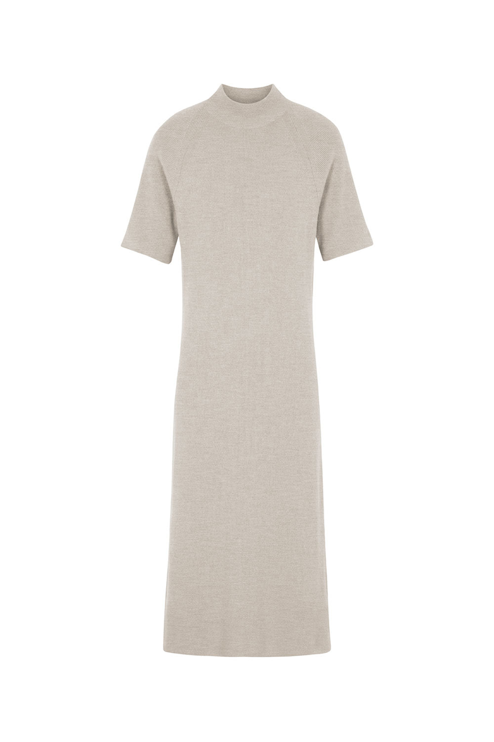 Short-sleeve cashmere long dress beige | Filippa | Linnea Lund