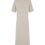 Short-sleeve cashmere long dress beige | Filippa | Linnea Lund