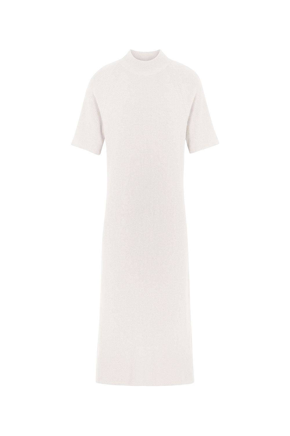 Short-sleeve cashmere long dress white | Filippa | Linnea Lund