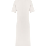 Short-sleeve cashmere long dress white | Filippa | Linnea Lund