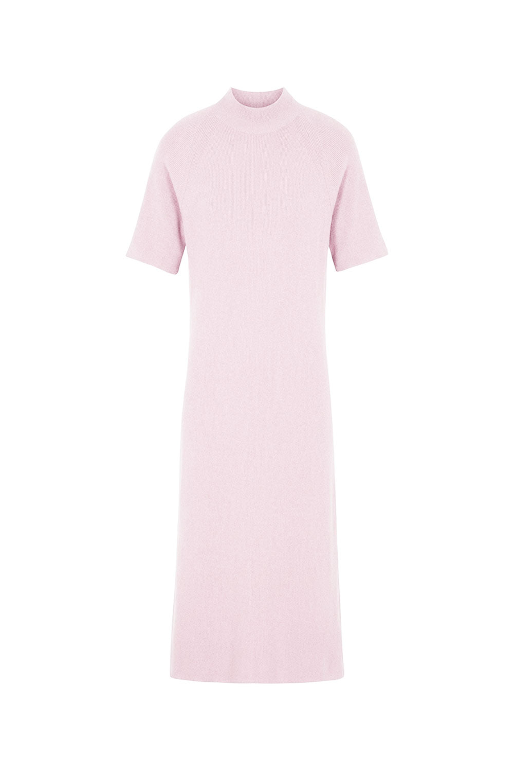Short-sleeve cashmere long dress light pink | Filippa | Linnea Lund