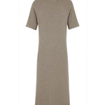 Short-sleeve cashmere long dress light brown | Filippa | Linnea Lund