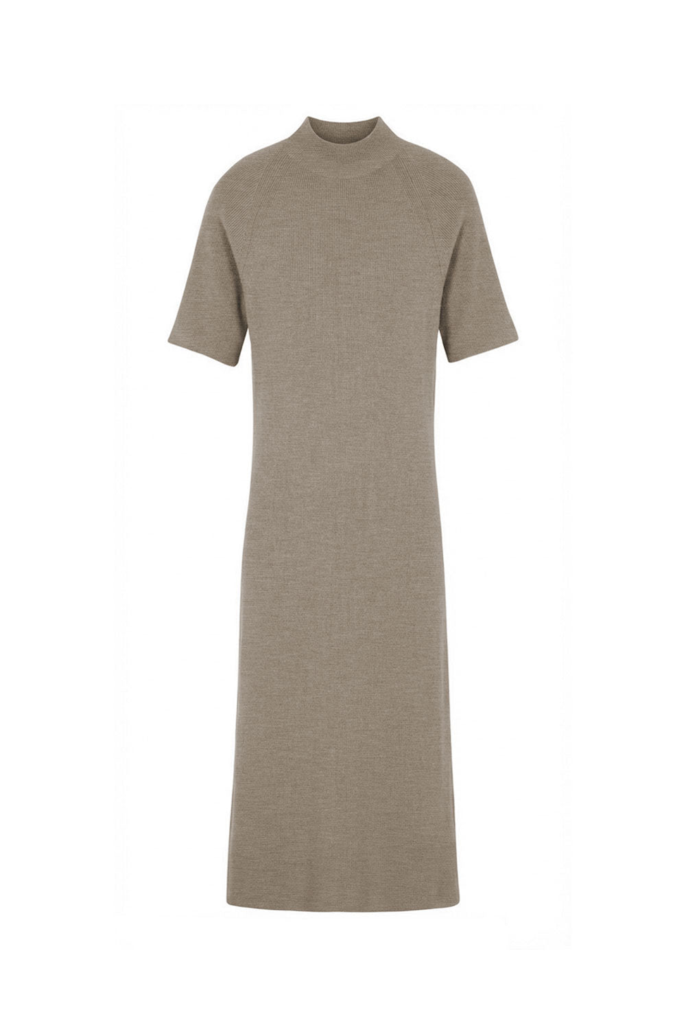 Short-sleeve cashmere long dress light brown | Filippa | Linnea Lund