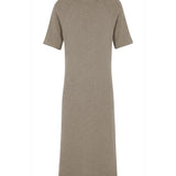 Short-sleeve cashmere long dress light brown | Filippa | Linnea Lund