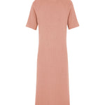 Short-sleeve cashmere long dress pink gold | Filippa | Linnea Lund