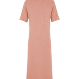 Short-sleeve cashmere long dress pink gold | Filippa | Linnea Lund