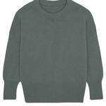 Verdigris color cashmere sweater women - packshot | Francesca | Linnea Lund