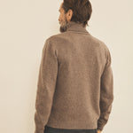 Taupe men cashmere sweater - side view | François | Linnea Lund