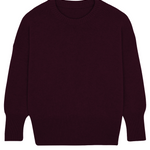 Red bordeaux color cashmere sweater women - packshot | Francesca | Linnea Lund
